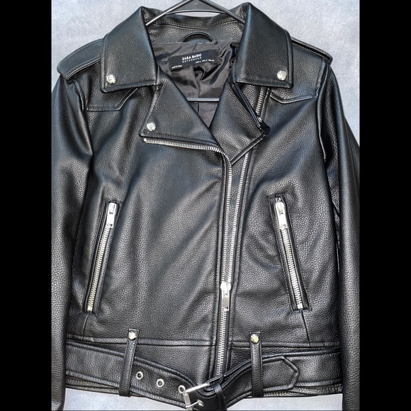 Zara Basic black faux leather jacket - NWOT - Picture 1 of 5